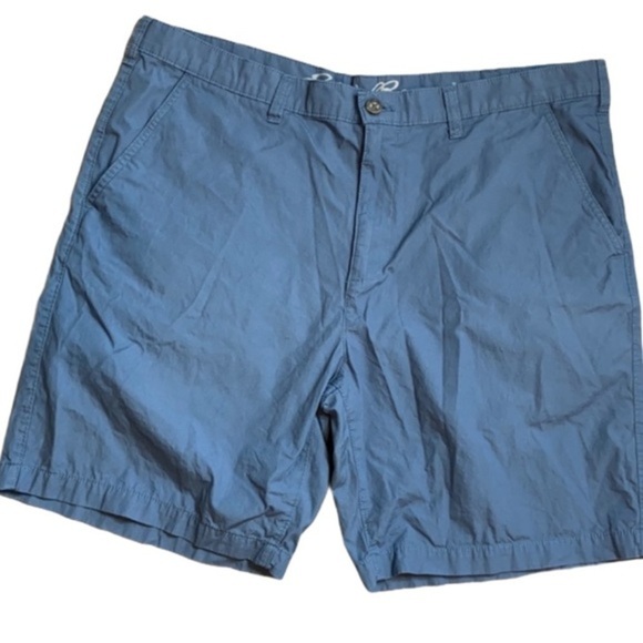 Eddie Bauer Mens Blue Flat Front Shorts Size 38 - Picture 1 of 10